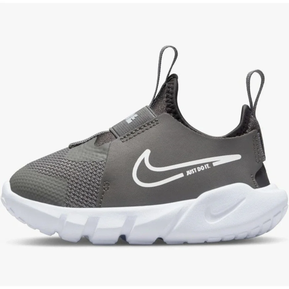 NIKE Flex Runner 2 Gray Size 5C Toddler Kids Slip-On Shoe NEW